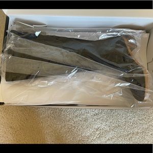 New Nine West Caely Suede Riding boot Black 8.5 M